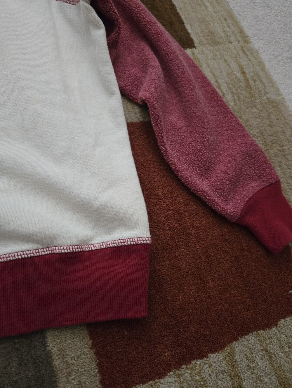 The Great. College Sweatshirt Retro Raglan Sleeve Color-blocked Crewneck Size 0 - Picture 8 of 9